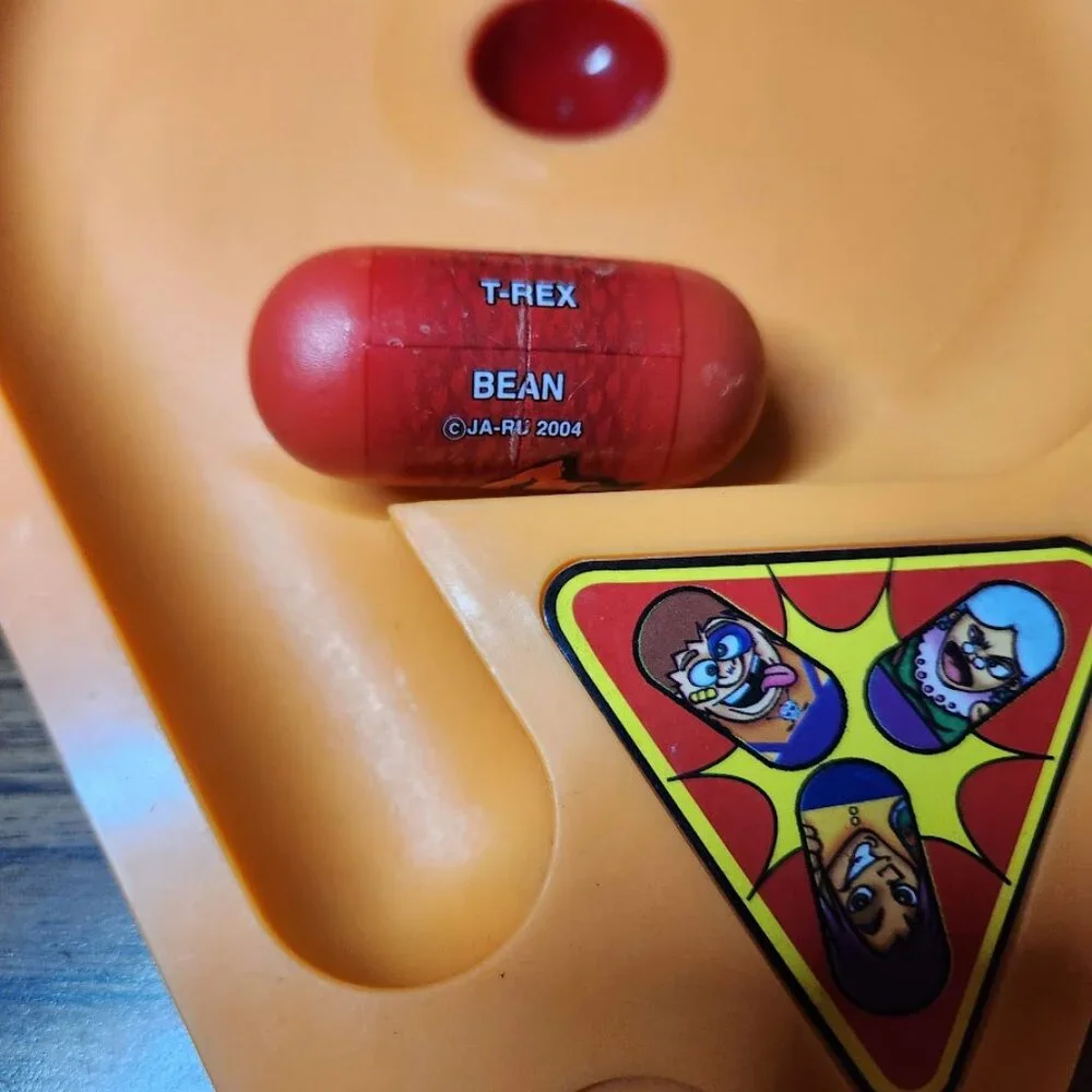 Vintage Toy Game Retro Ja-Ru Crazee Magic Jumping Beans and Track Dish  Orange